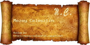 Mezey Celesztin névjegykártya